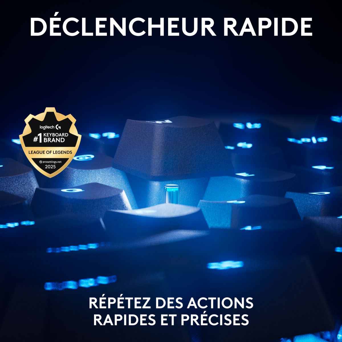 Clavier gamer G Pro X TKL Rapid  Noir couleur unique, LOGITECH