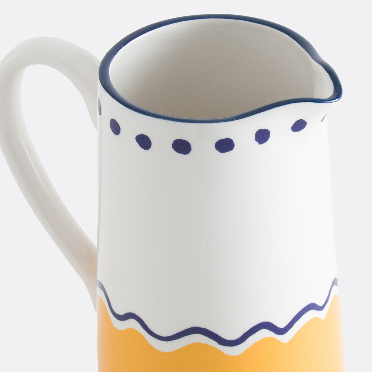 Olympe Patterned Earthenware Carafe yellow/blue, LA REDOUTE INTERIEURS
