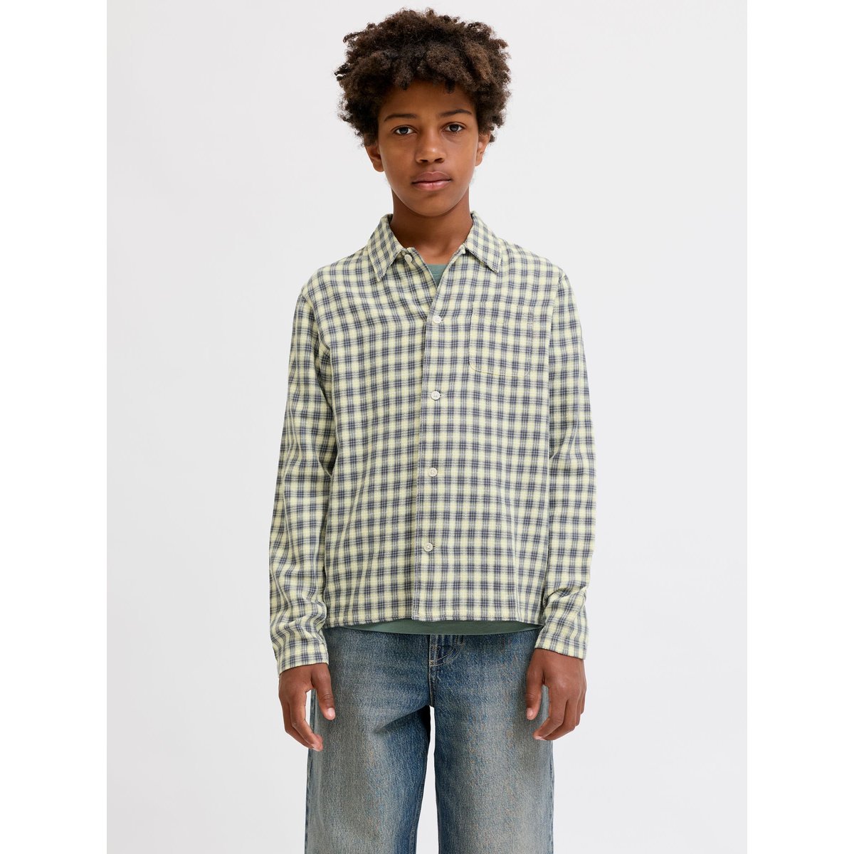 Chemise grise - odyssey gray 1, JACK & JONES JUNIOR