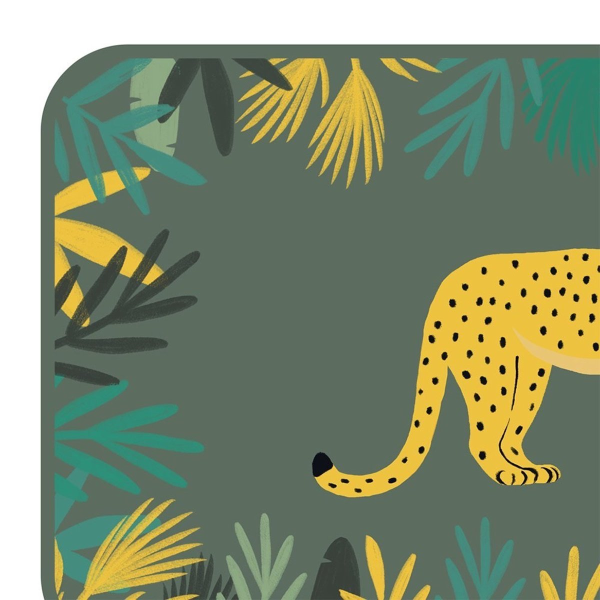 Tapis velours 45x75  Animaux and co vert, DECORATIE