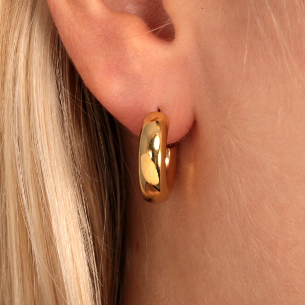 Boucles d'oreilles en acier CREOLE or jaune, MORELLATO