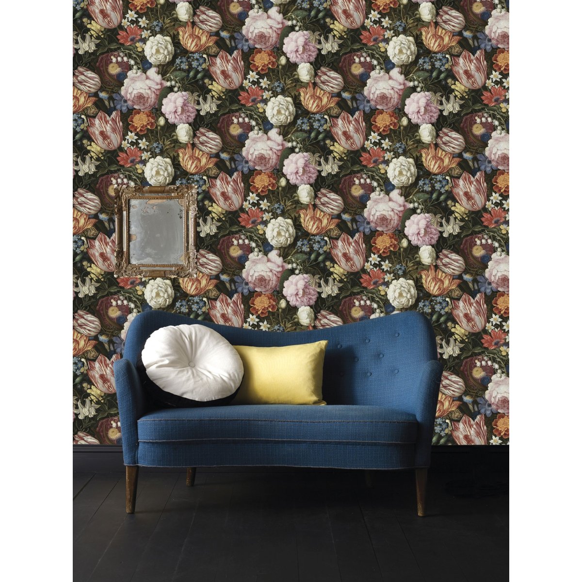 Papier peint Fleurs Baroque multicolore, WOW