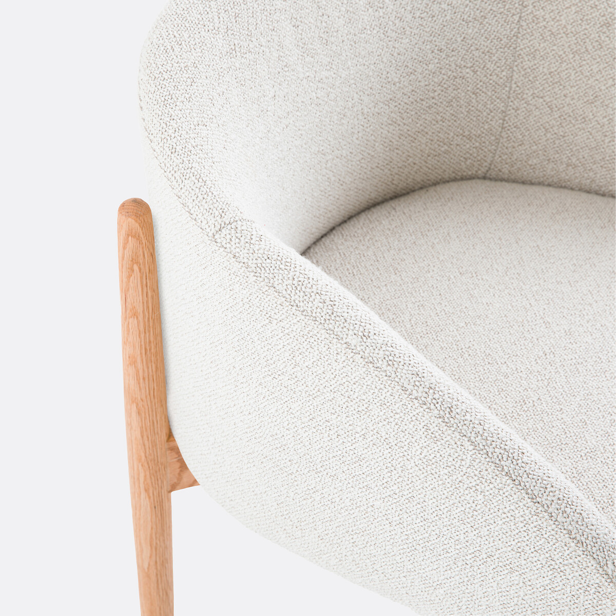 Fauteuil de table en bouclette Beca ecru, LA REDOUTE INTERIEURS