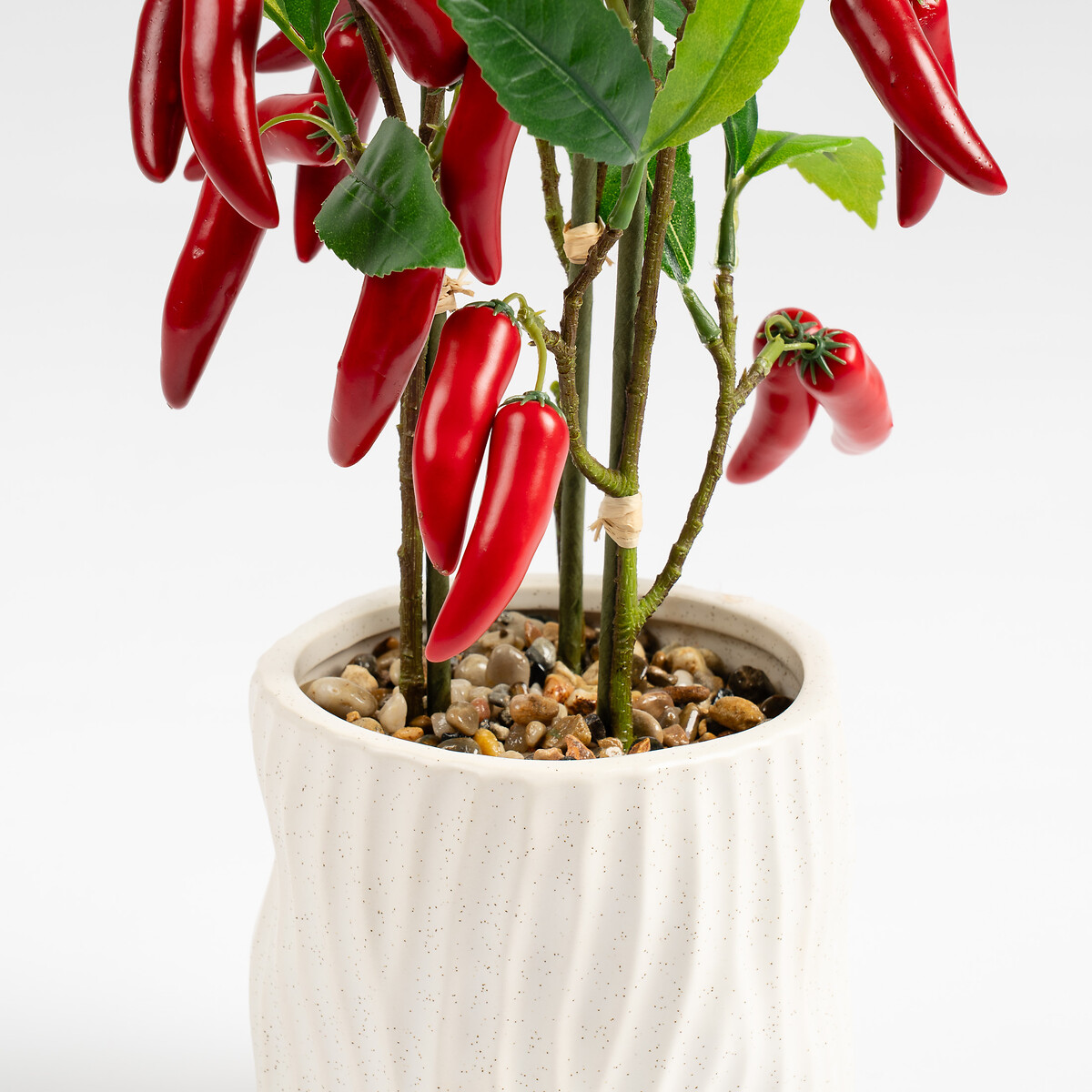 49cm Artificial Chilli Plant in Ceramic Pot red, SO'HOME