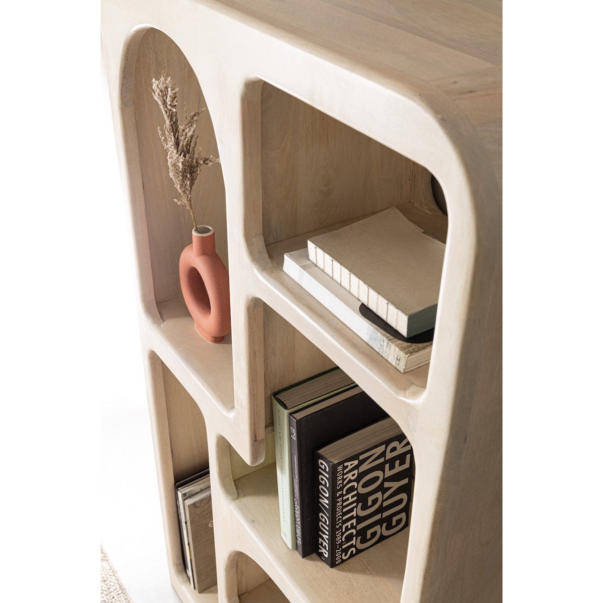 Etagère en bois de manguier avec niches - TATOOINE blanc, MATHI DESIGN
