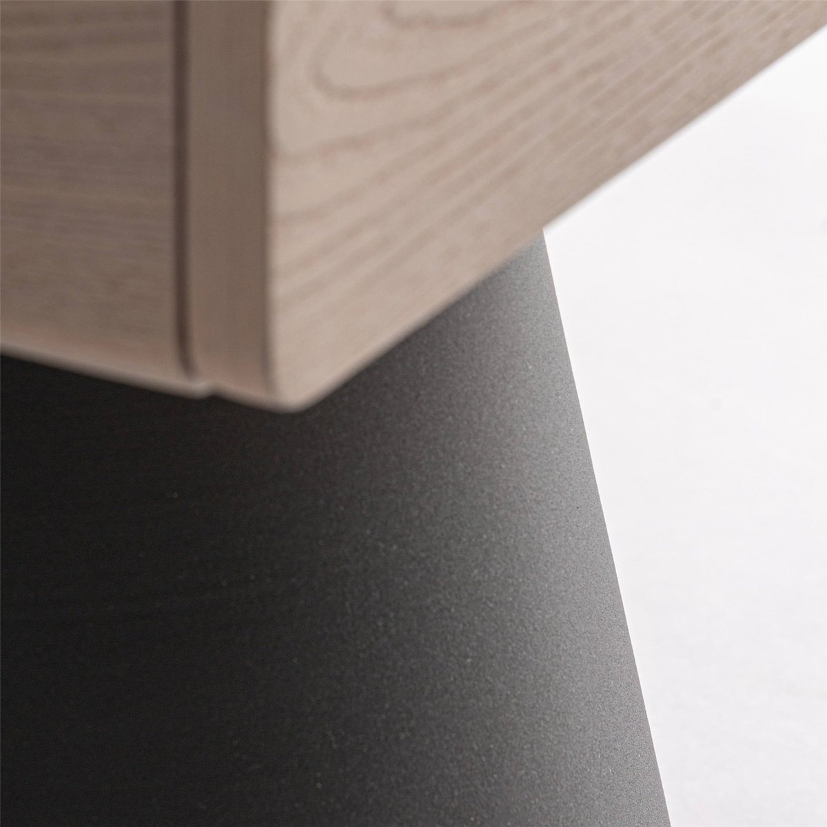 Table de chevet contemporaine en bois sable et noir, RECOLLECTION