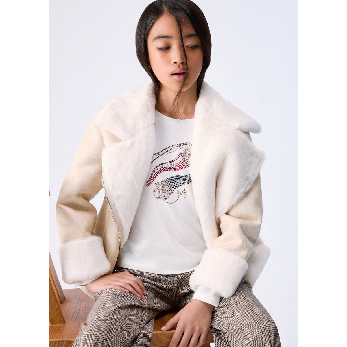 T-shirt en jersey imprimé blanc, LIU JO