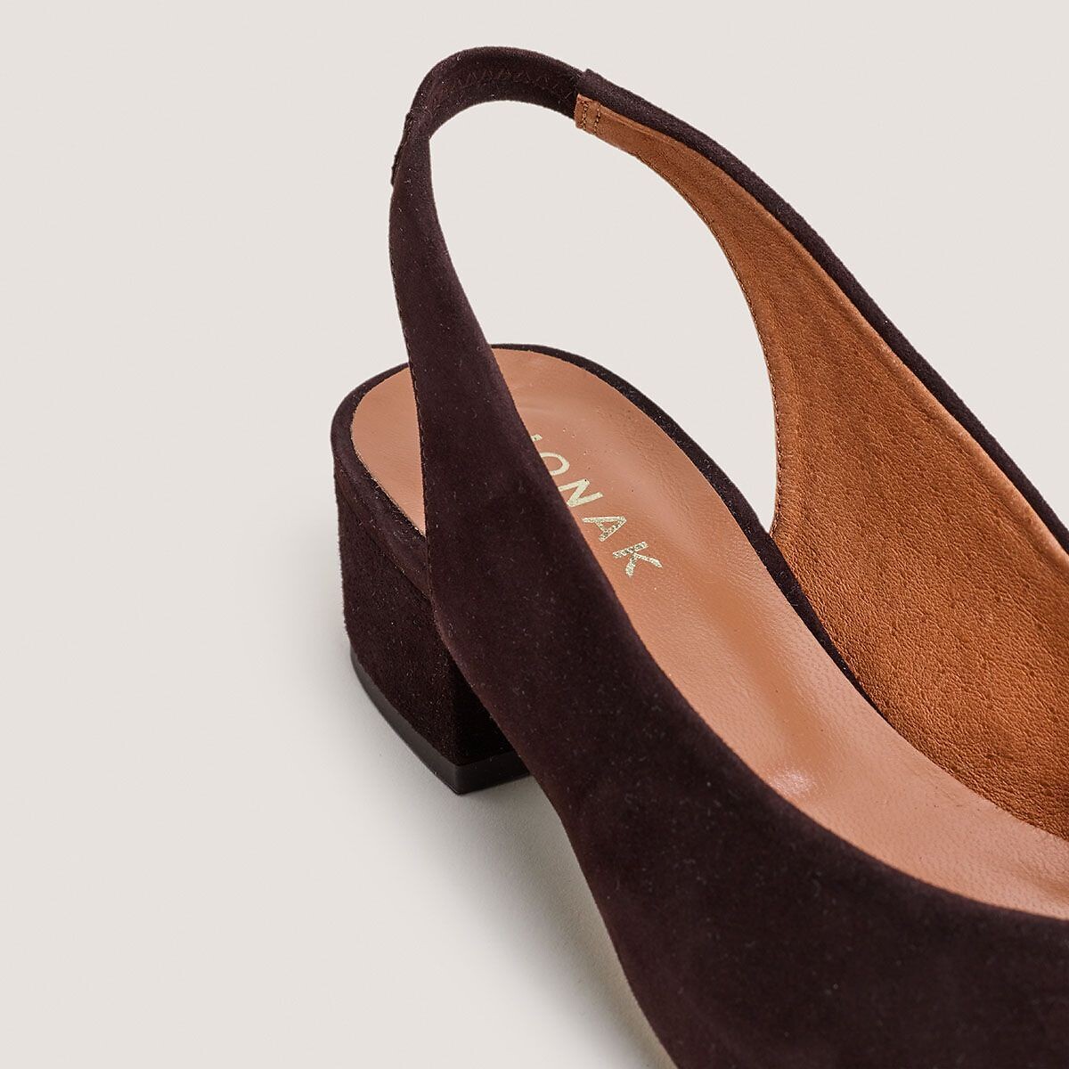 Vince pointed slingback suede ballet pumps dark brown, JONAK