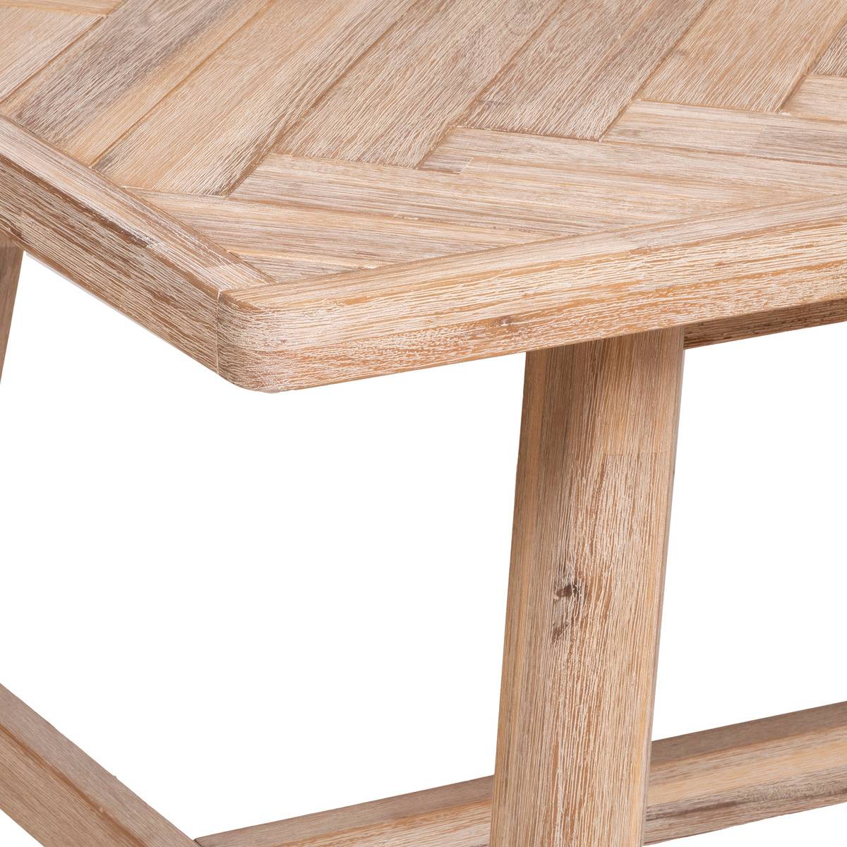 Table à manger extensible 6/10 places bois d'acacia AERIS beige, ATMOSPHERA