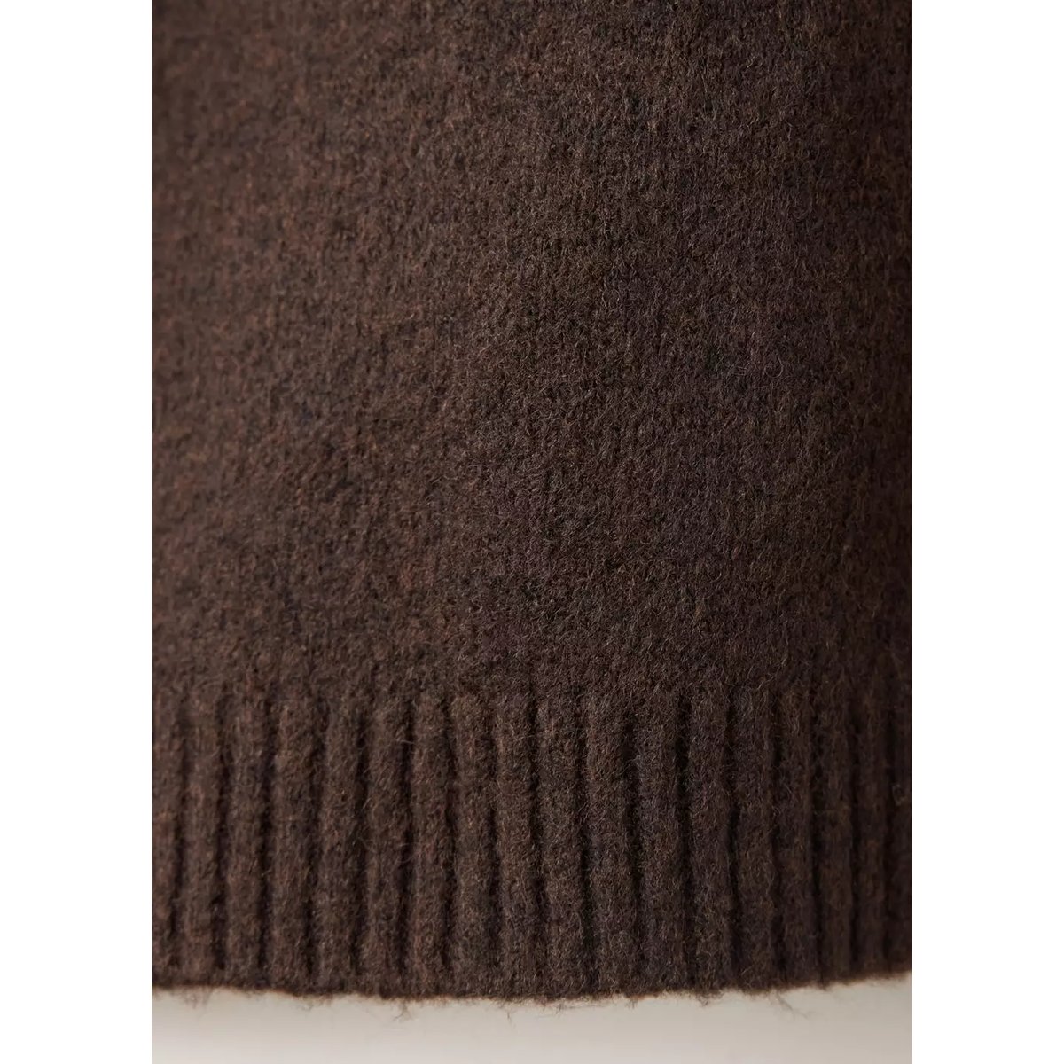 Pull-over col côtelé marron, MANGO TEEN