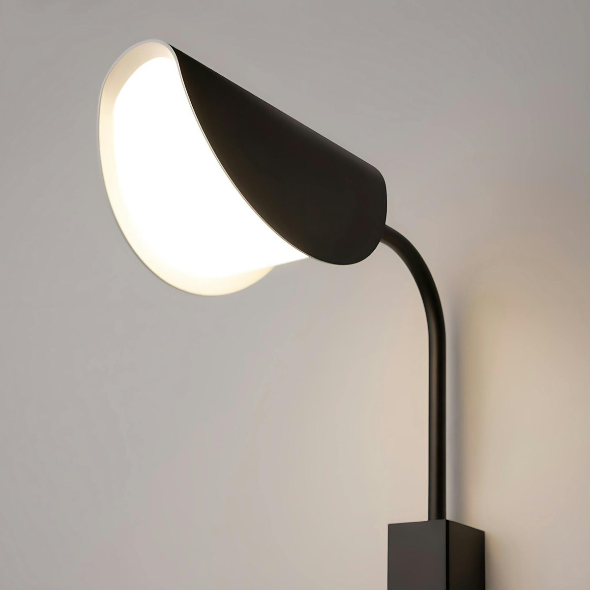 Applique murale chambre  – abat‑jour plié noir LENORE noir, PIER IMPORT