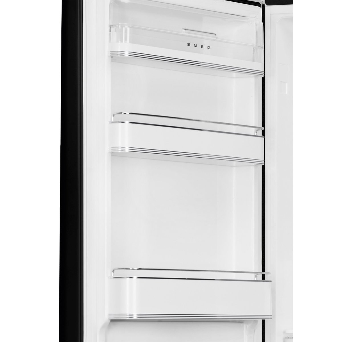 Réfrigérateur 2 portes combiné poignées à droite FAB32 noir brillant, SMEG