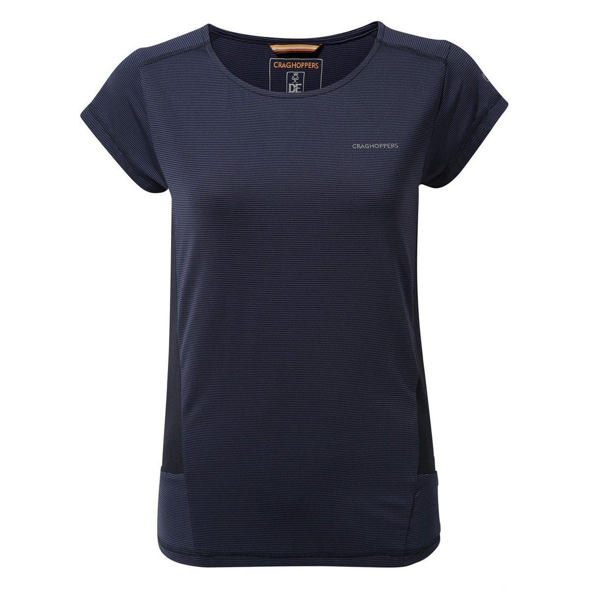 T-shirt manches courtes motif/style à rayures ATMOS bleu marine, CRAGHOPPERS