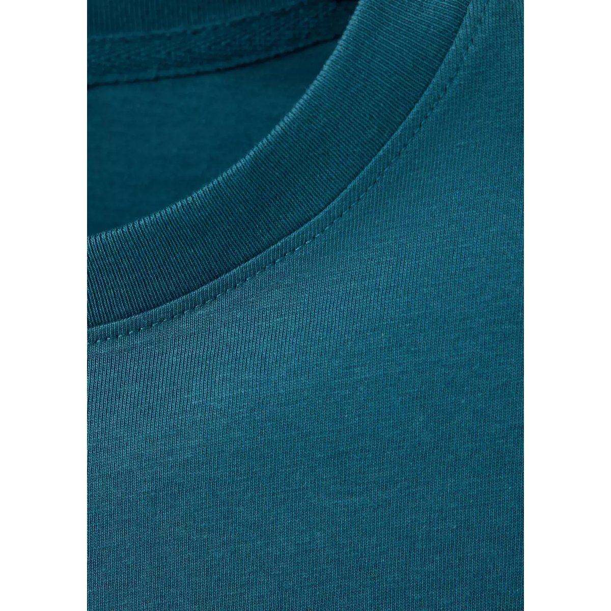 T-shirt en coton avec détail d’étoiles métalliques bleu pétrole, MANGO TEEN