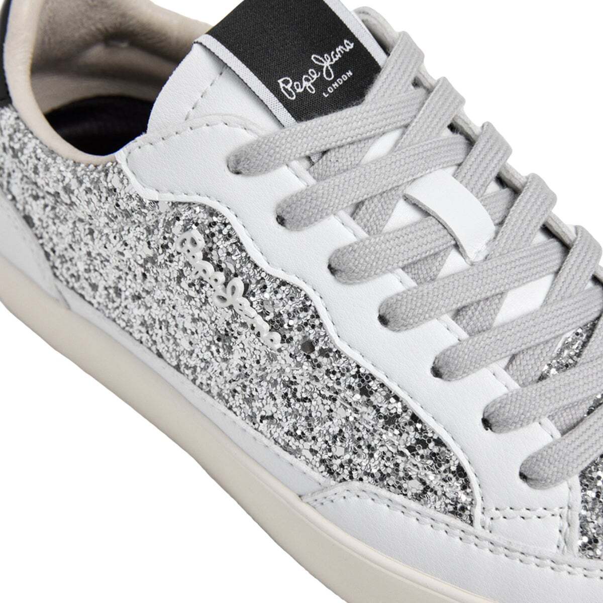 Baskets Avec Détails Paillettés argent, PEPE JEANS