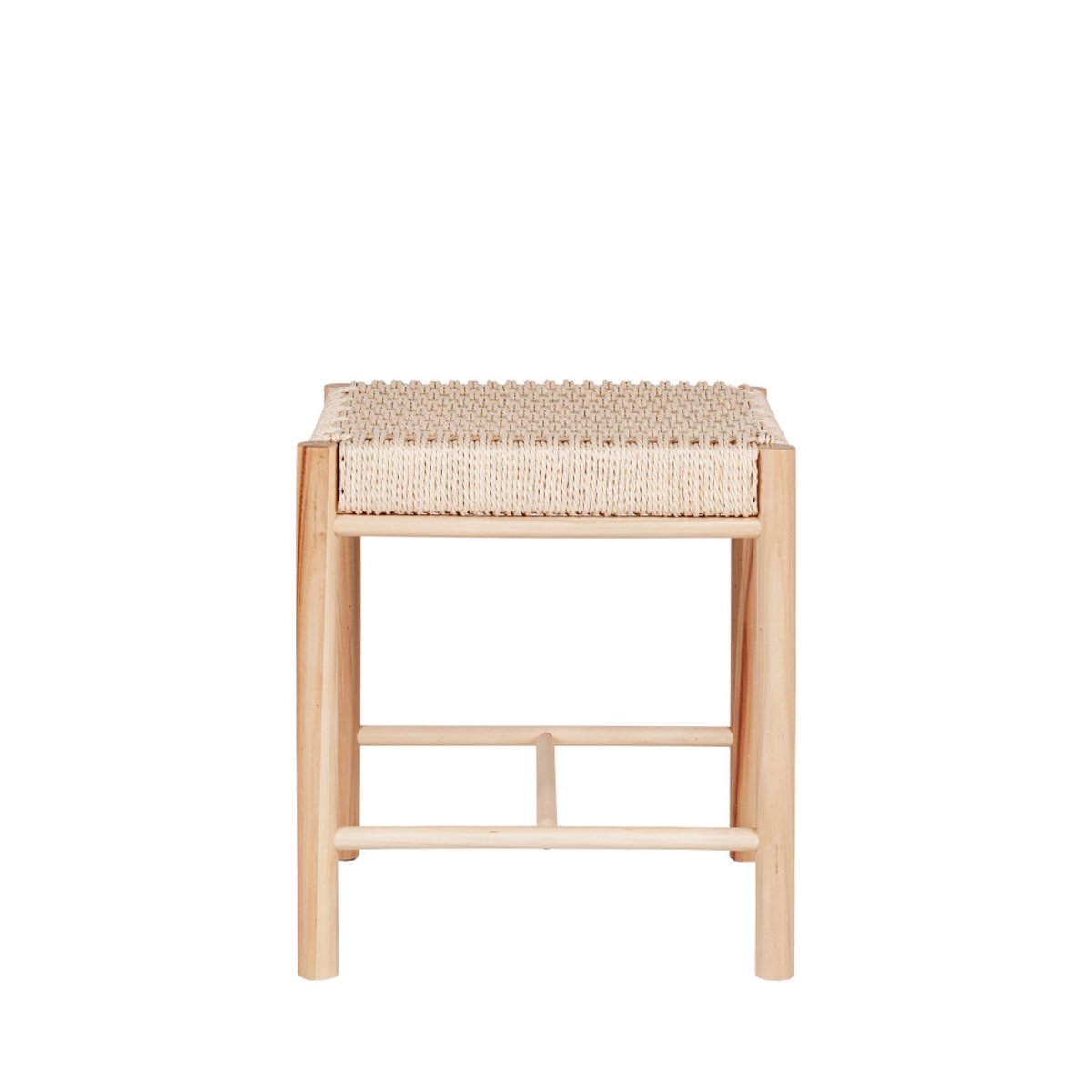 Tabouret en bois et corde H46,5cm- ABANO naturel, HOUSE NORDIC