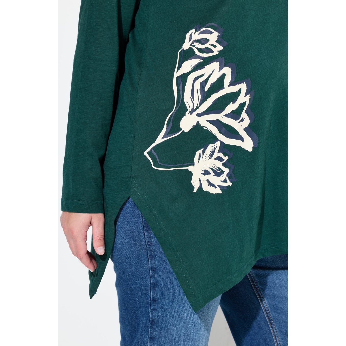 T-shirt en coton bio vert émeraude, ULLA POPKEN