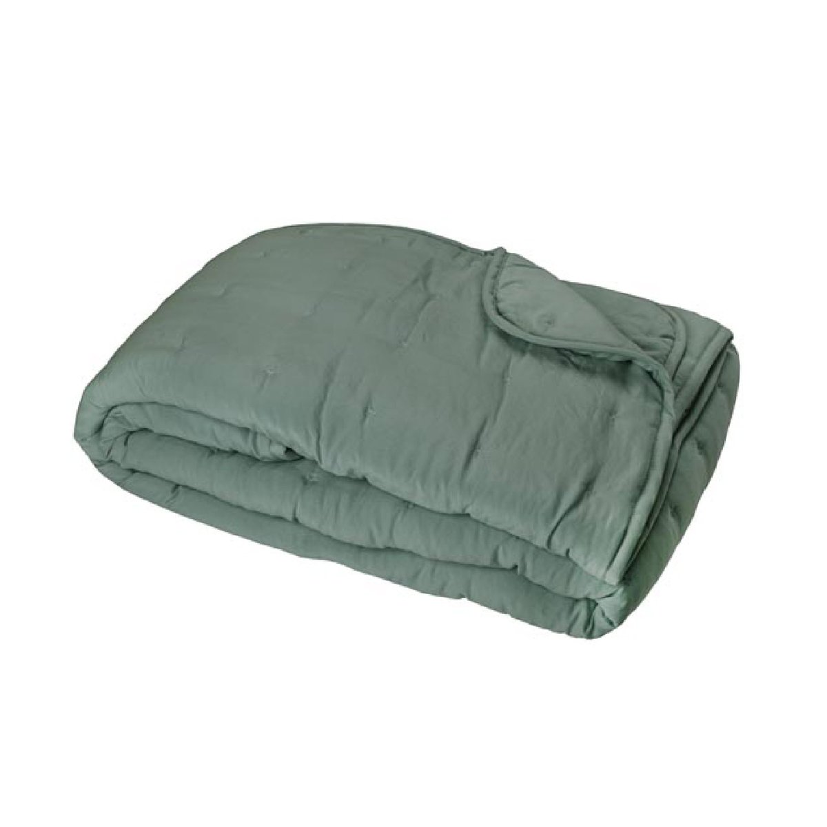 Couvre-Lit en microfibre matelassée vert tilleul, TOISON D OR