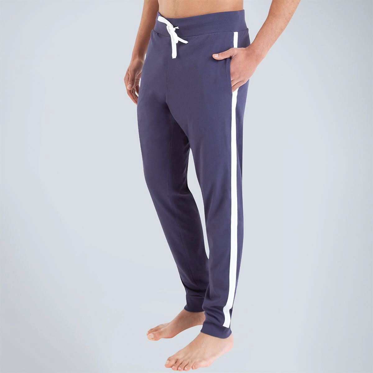 Pyjama long gros logo bleu marine + rouge, ATHENA
