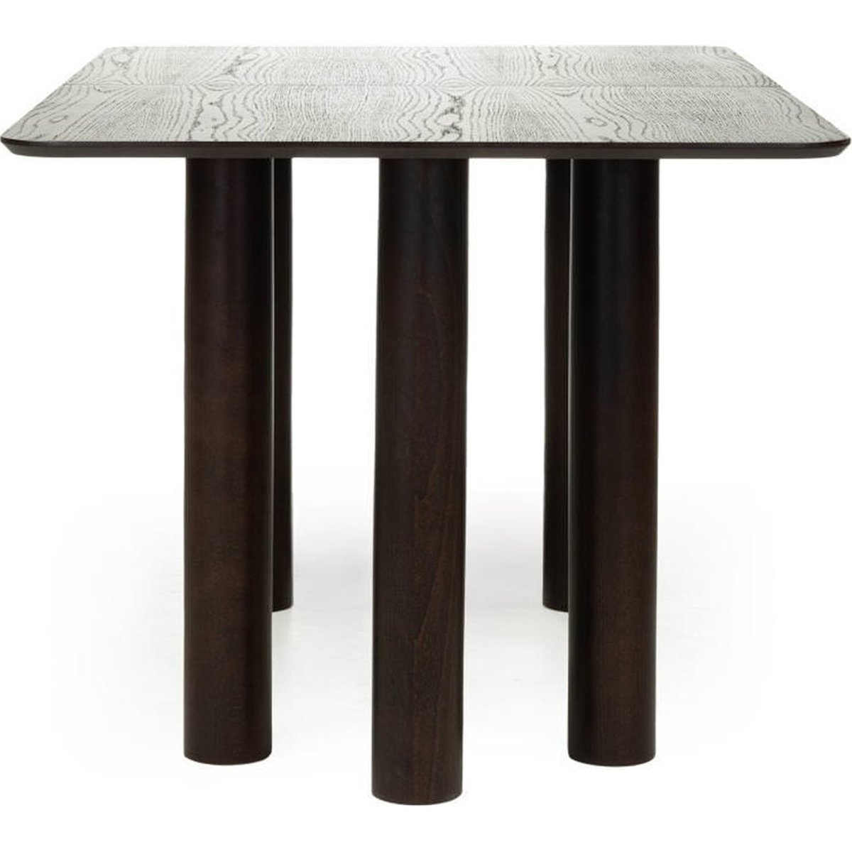 Table extensible arrondie en bois de hêtre noyer, RECOLLECTION