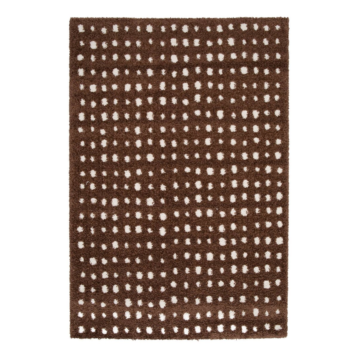 Tapis intérieur rectangulaire contemporain ENO marron / crème, SWEEEK
