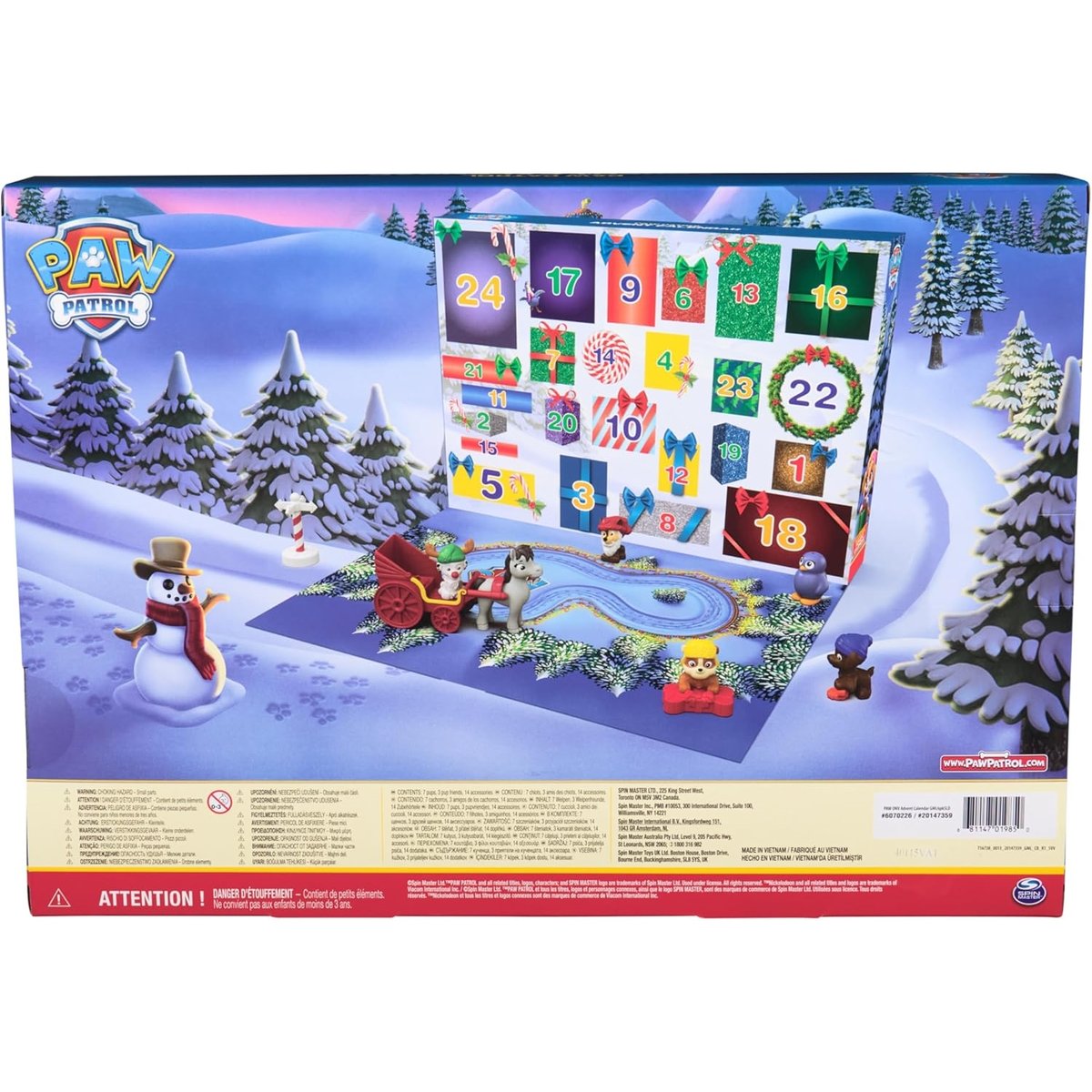 Paw Patrol - Pat Patrouille - Calendrier de l'avent Pat Patrouille 2025 multicolore, SPIN MASTER