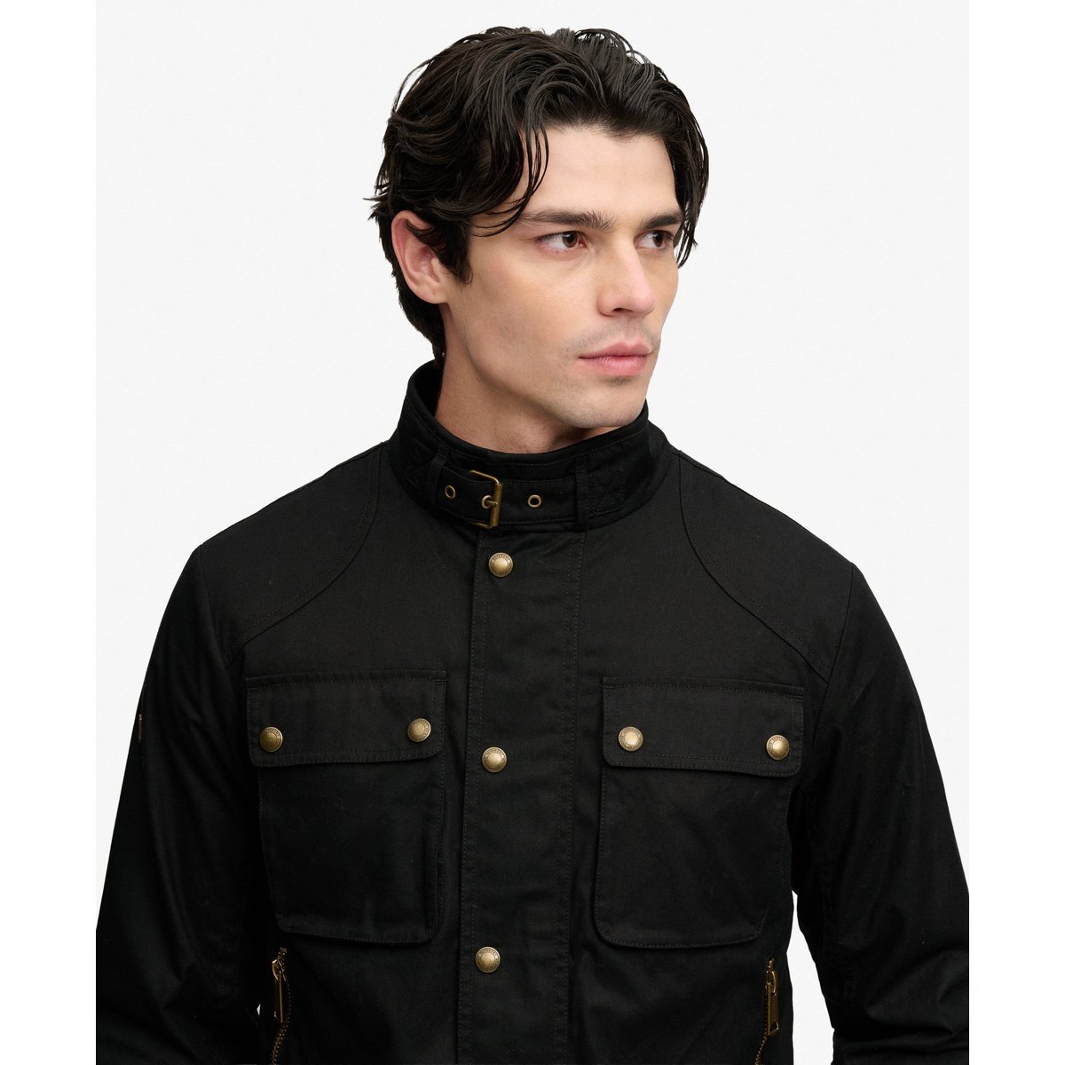 Veste Racer Cirée Courte noir carbone, SUPERDRY