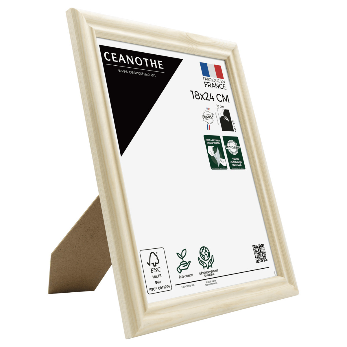 Cadre Photo En Bois Massif Fsc CIRCEE AUTHENTIC bois brut, CEANOTHE
