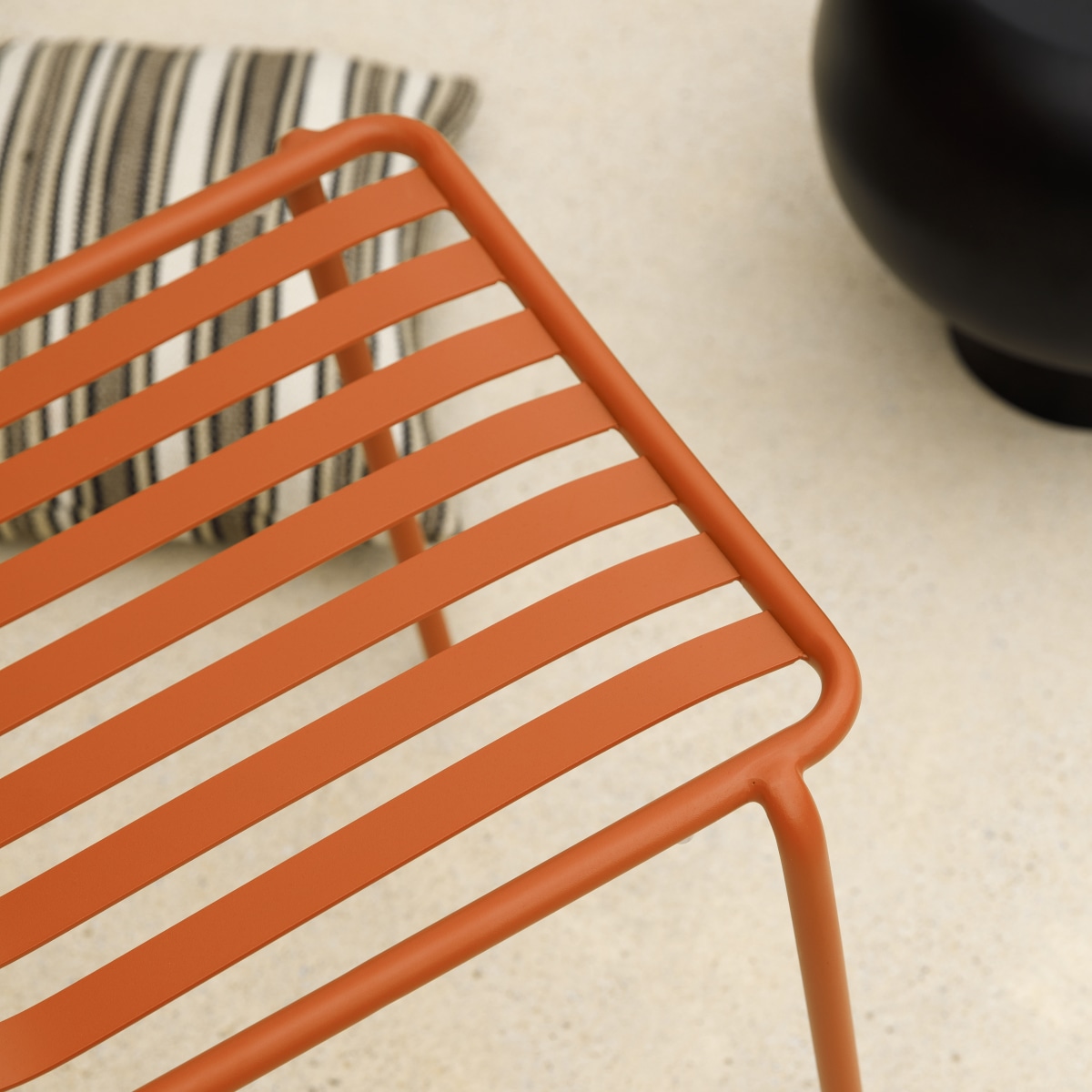 Fauteuil de jardin en Métal, GABY orange, TIKAMOON
