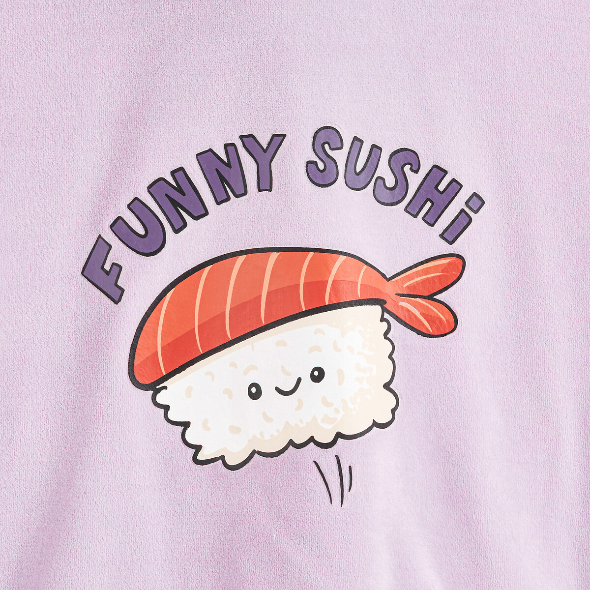 Lote de 2 pijamas de veludo, padrão sushi e bubble tea sortido, LA REDOUTE COLLECTIONS