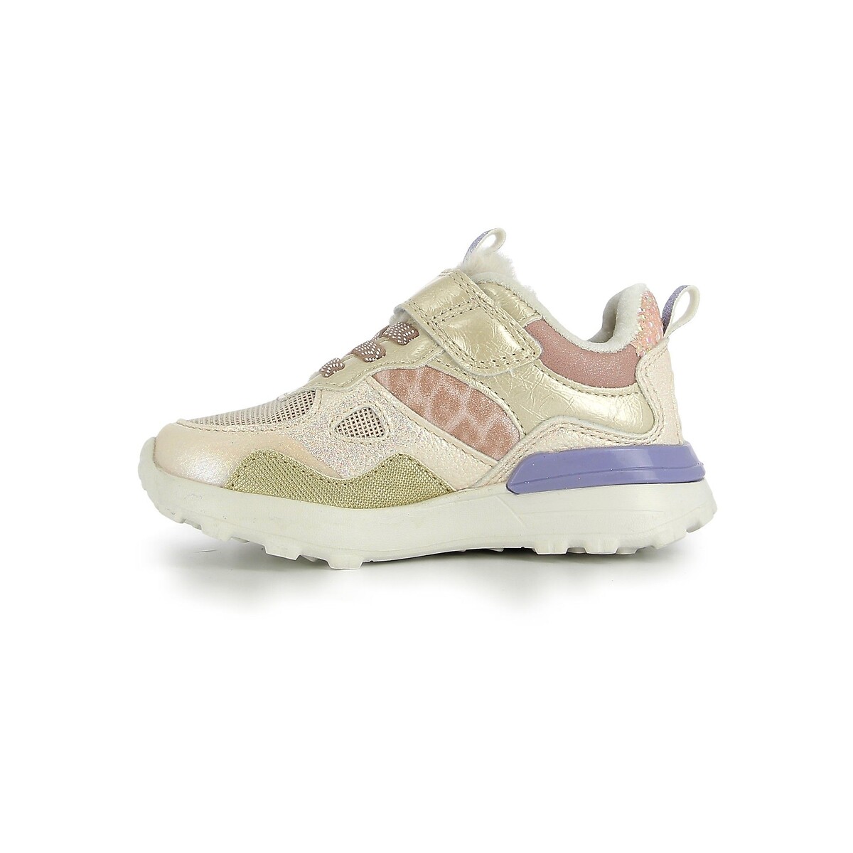 Zapatillas con cordones elásticos y velcro, JOGGY SCRATCH rosa , SHOO POM