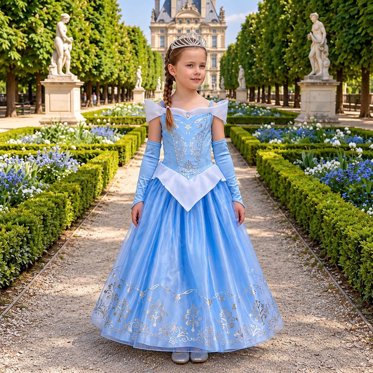 Déguisement enfant robe de princesse bleu, SEVIRA KIDS