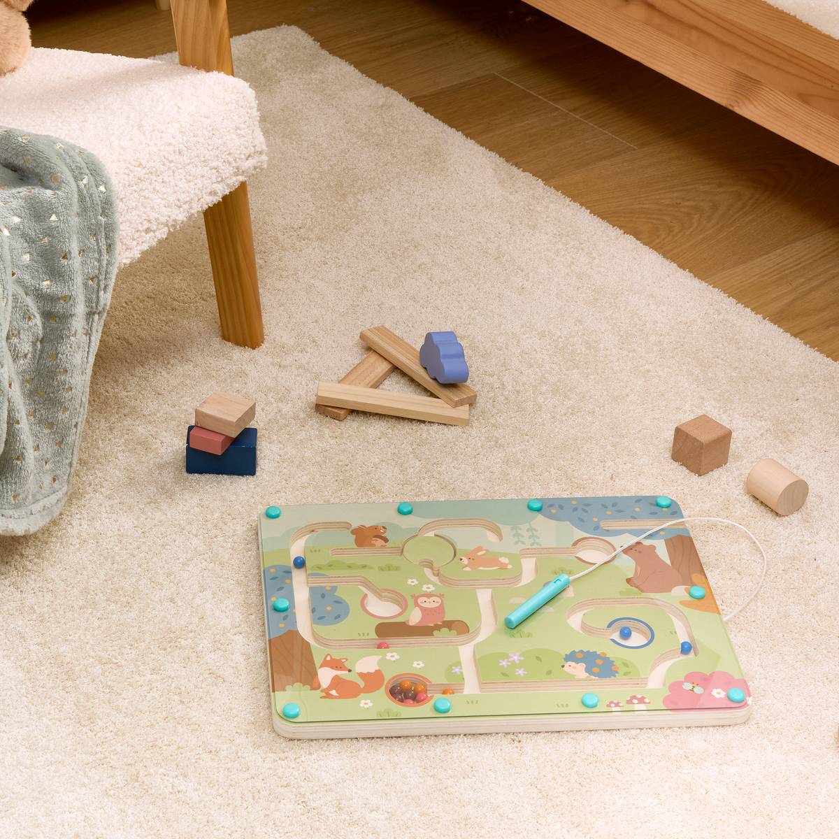 Jeu labyrinthe magnétique pour enfant NINO multicolore, ATMOSPHERA FOR KIDS