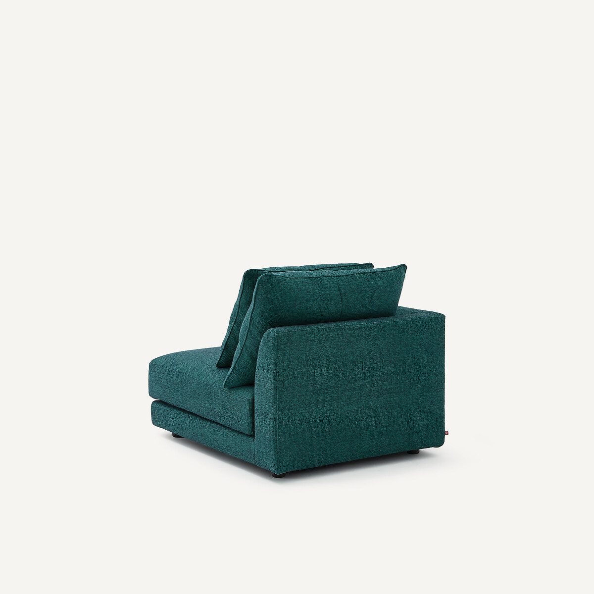 Linkes Sofa-Halbmodul, kombinierbar, aus meliertem Stoff, TIBERIO dunkelgrün, AM.PM