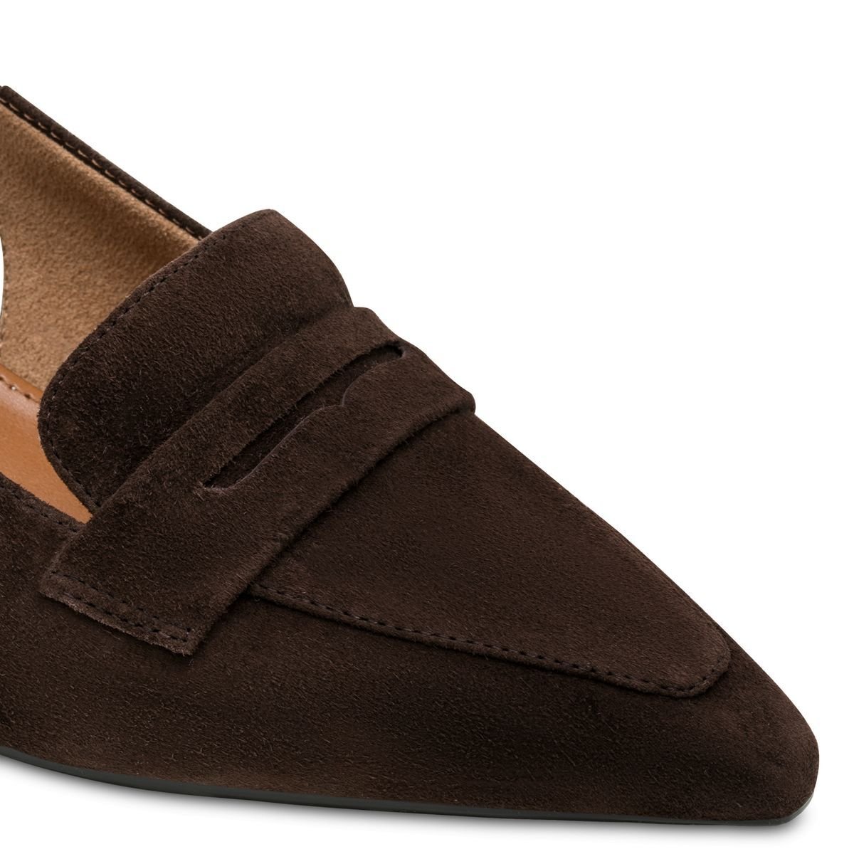 escarpin en cuir marron mocca, TAMARIS