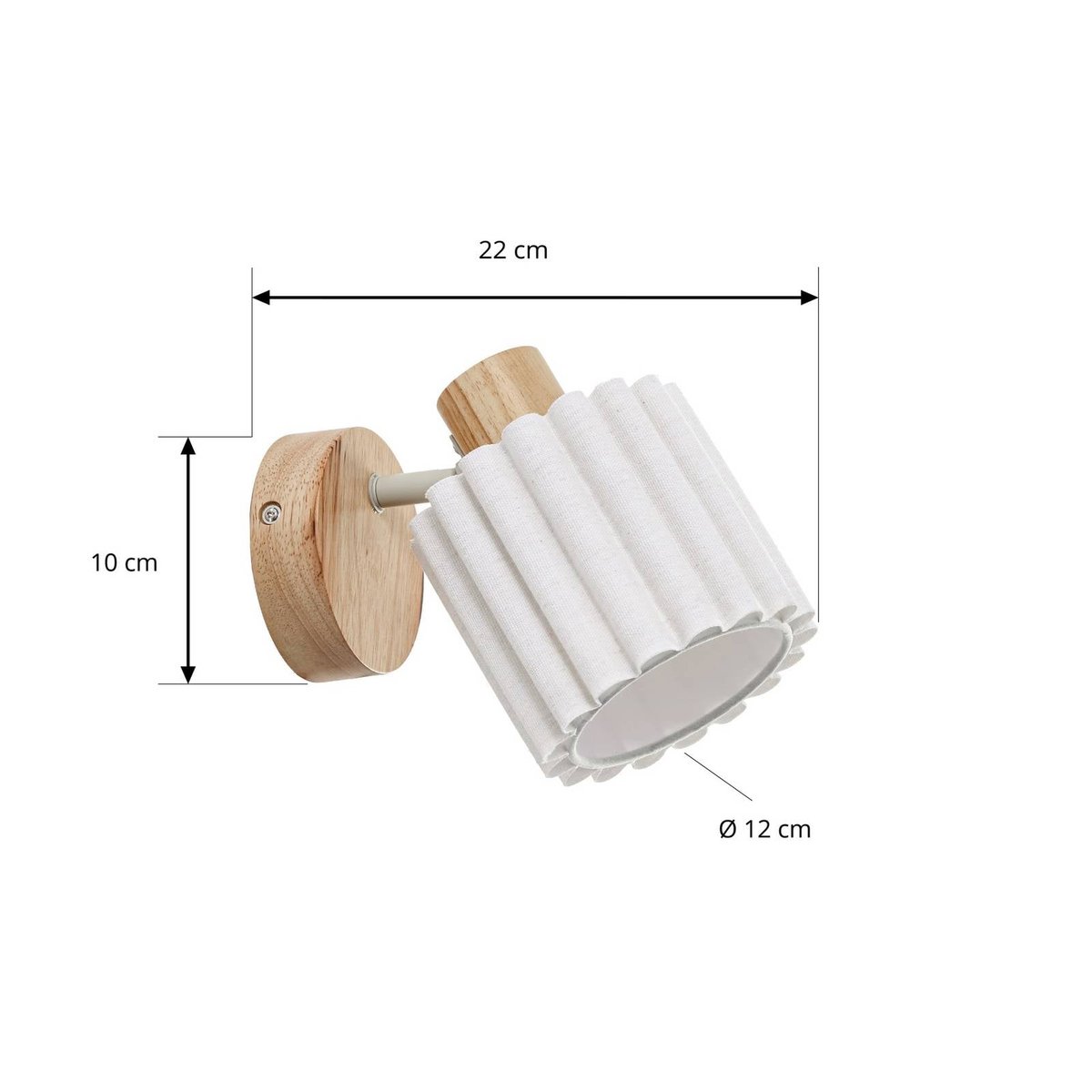 Applique en bois moderne, Shiloh bois clair, beige, LINDBY