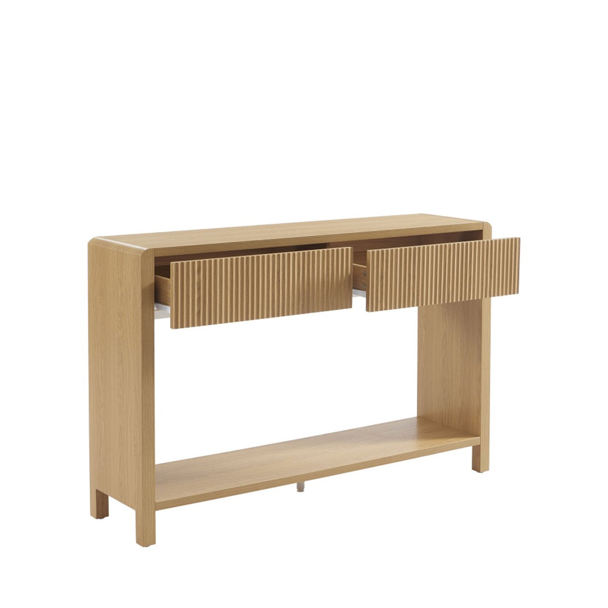 Console 2 tiroir en bois L120cm- PAULA bois clair, DRAWER