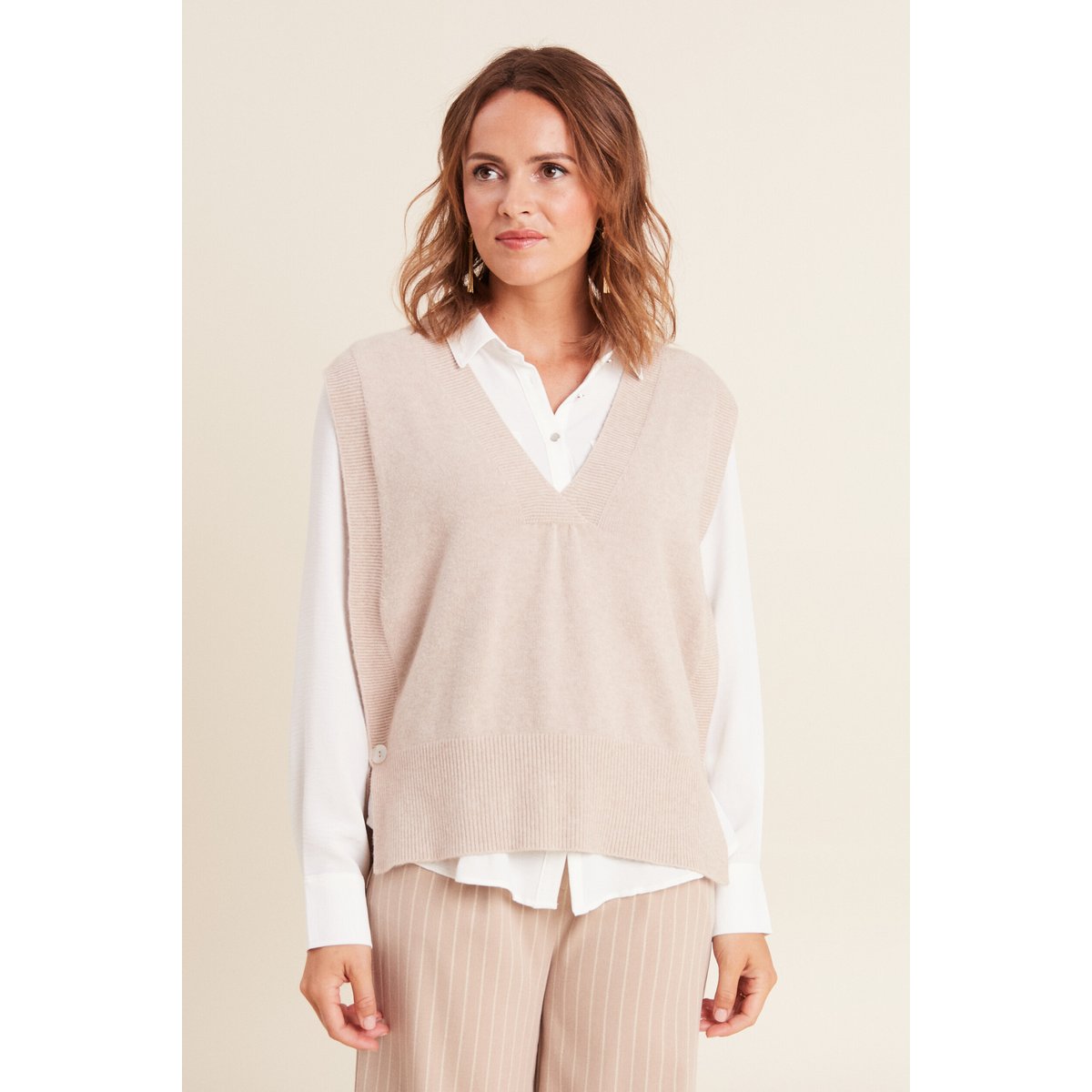 Pull sans manches creme, BREAL