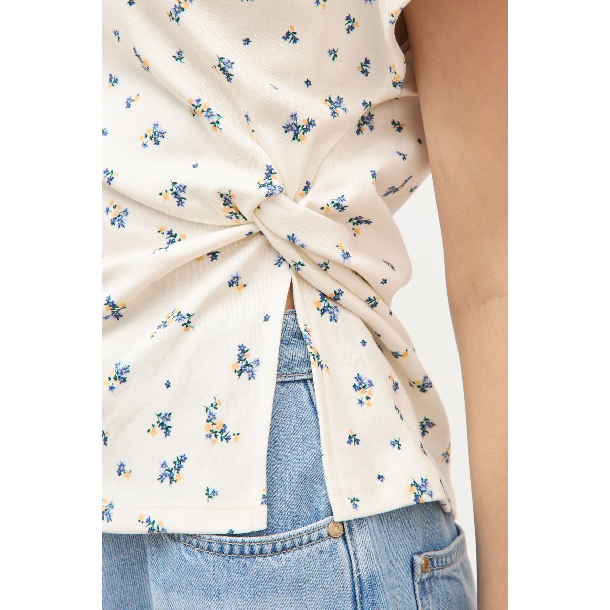 T-shirt en coton blanc, BONOBO