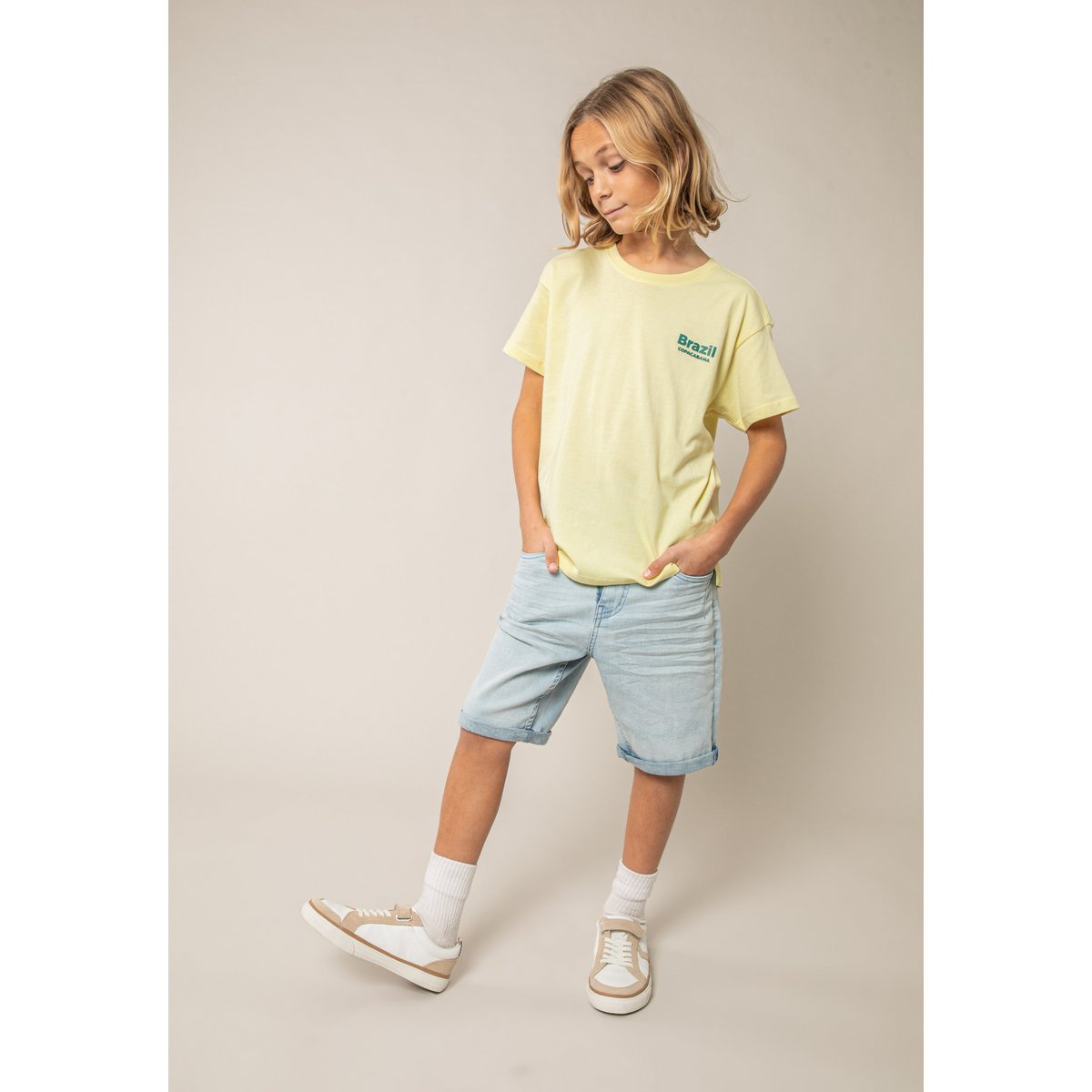 T-shirt garçon en coton JANEIRO lemon, DEELUXE