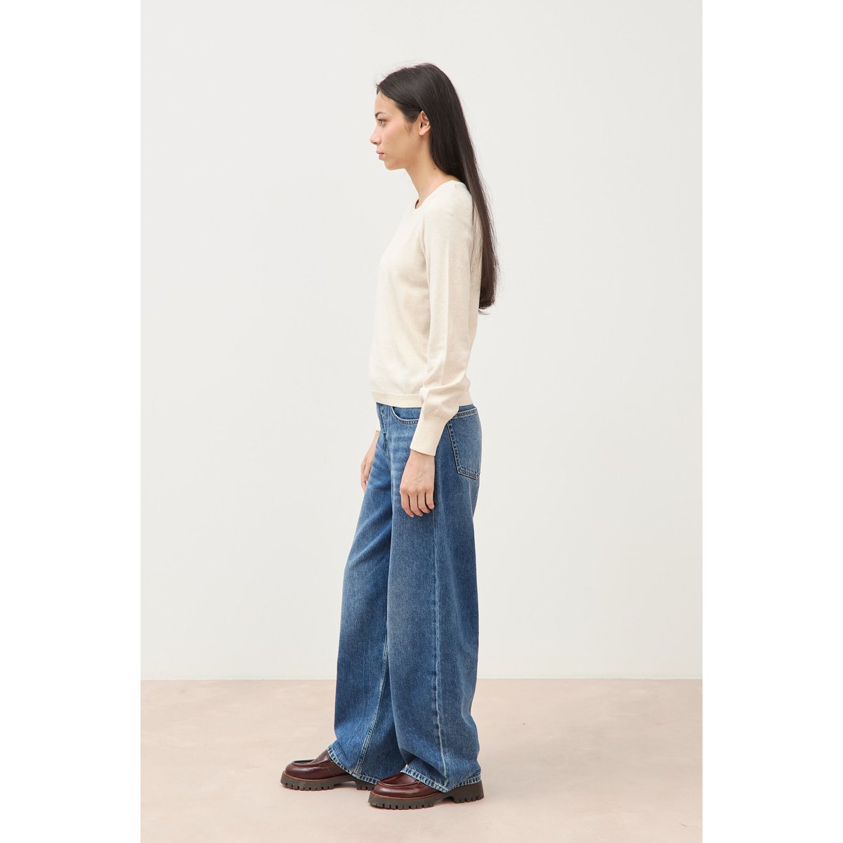Pull manches longues creme, BONOBO