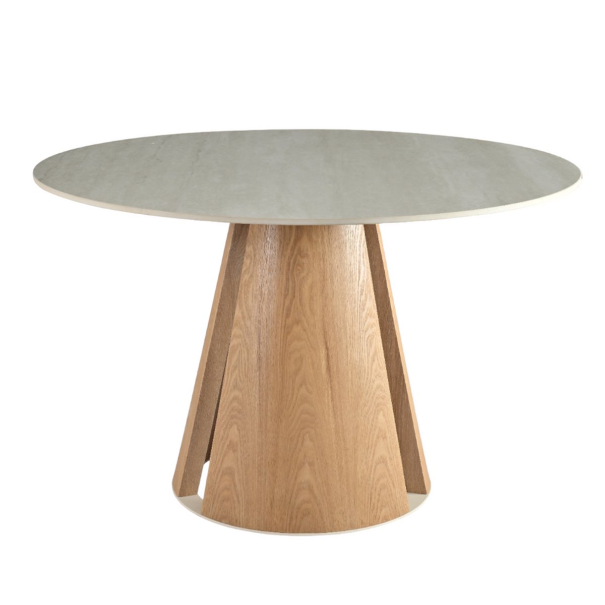 Table repas céramique D 120 cm beige, ZAGO
