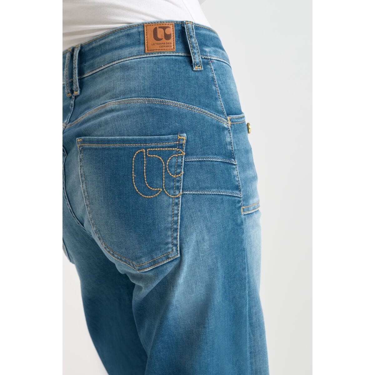 Jeans flare pulp wide leg , longueur 34 blue, LE TEMPS DES CERISES