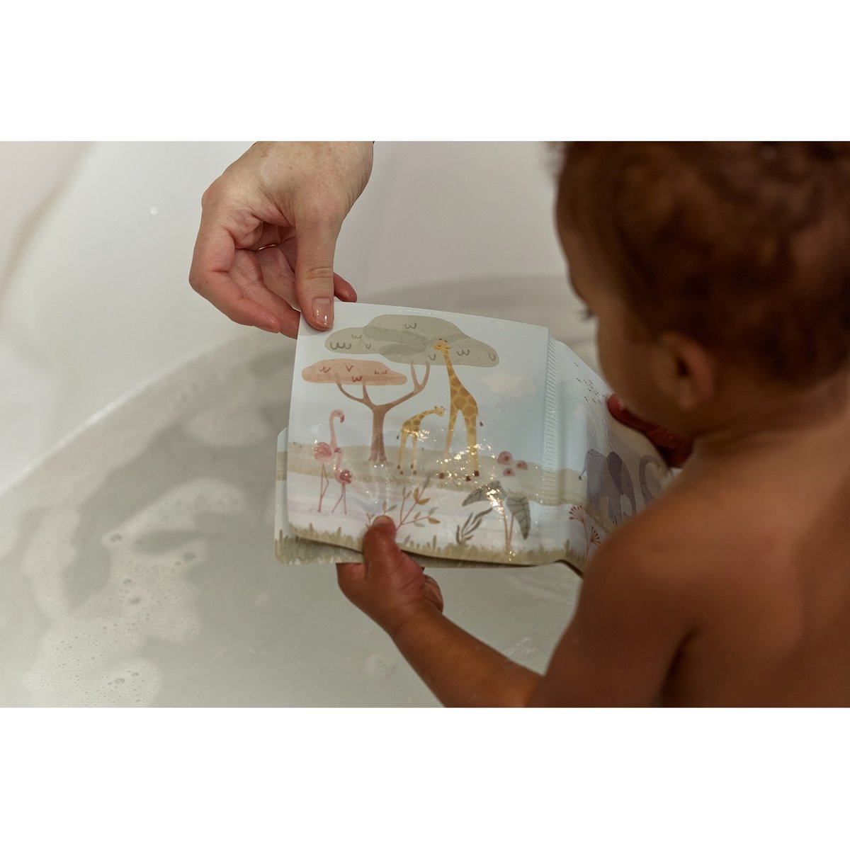Livre de bain Safari Friends vert, LITTLE DUTCH