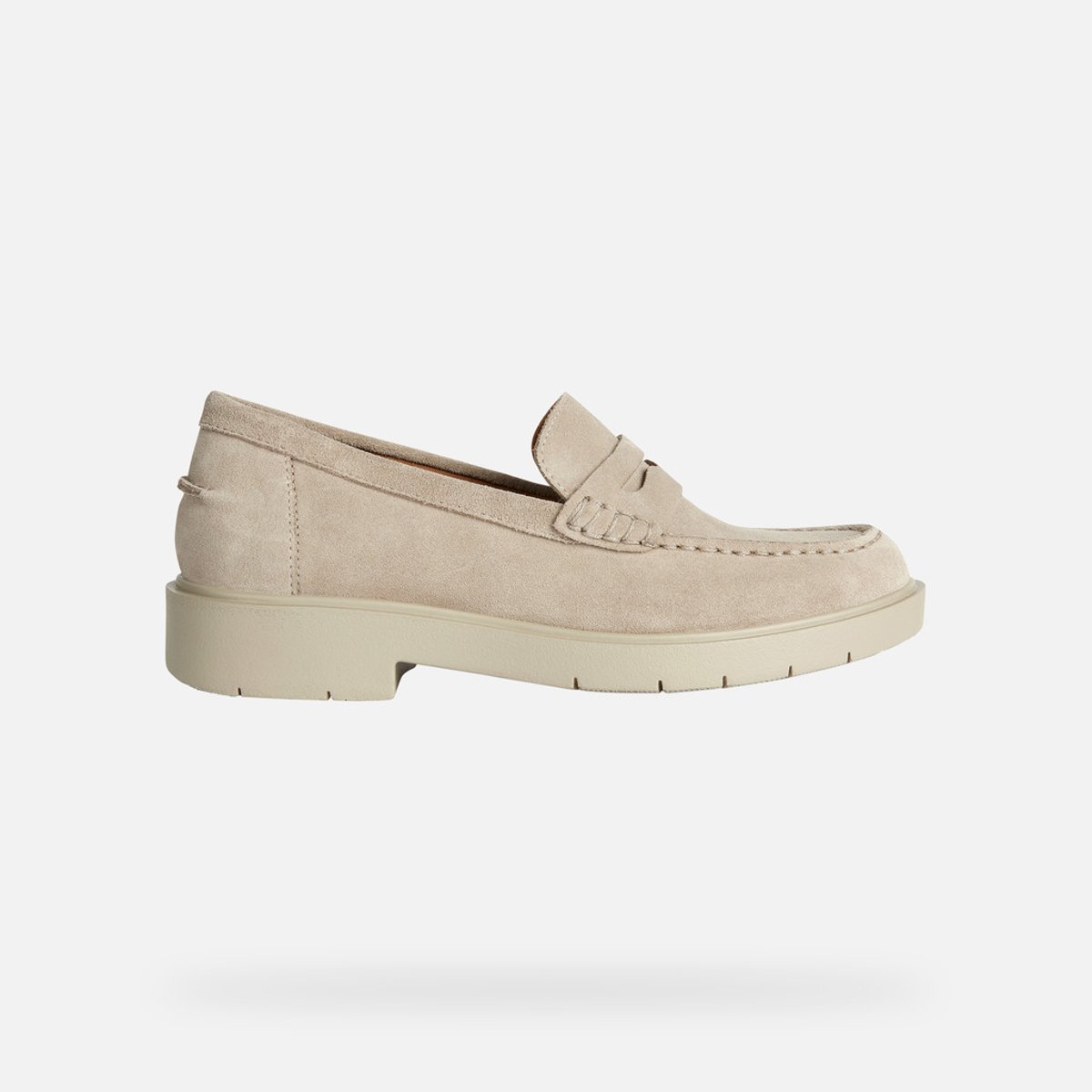 Mocassins respirants en cuir Spherica EC1 beige, GEOX
