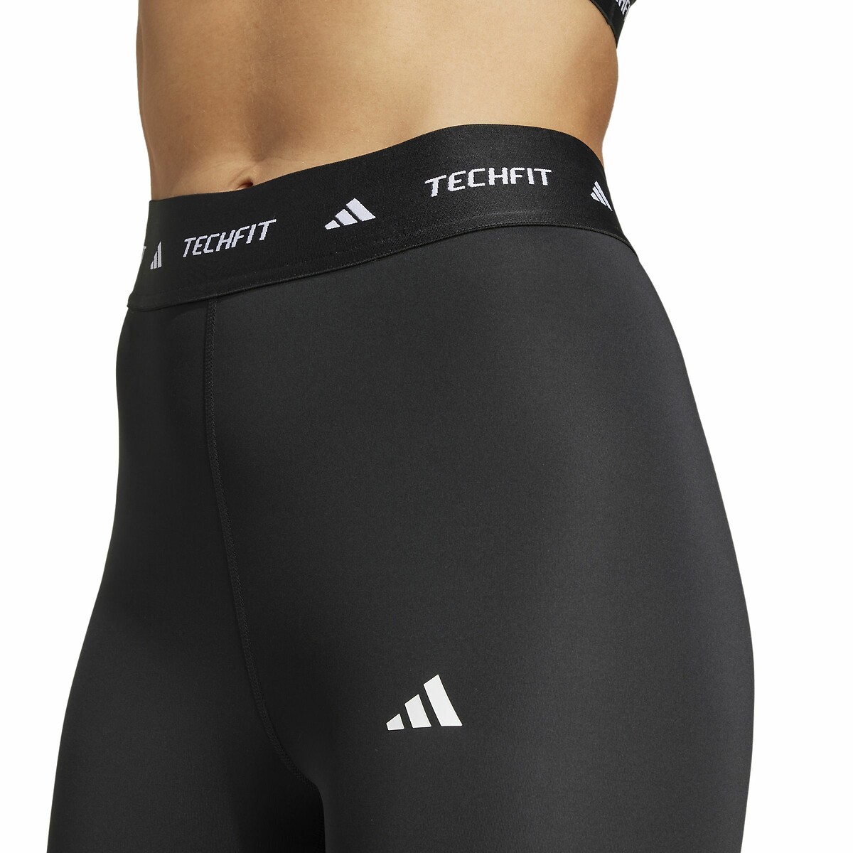 Techfit Cropped Sports Leggings black, adidas Performance