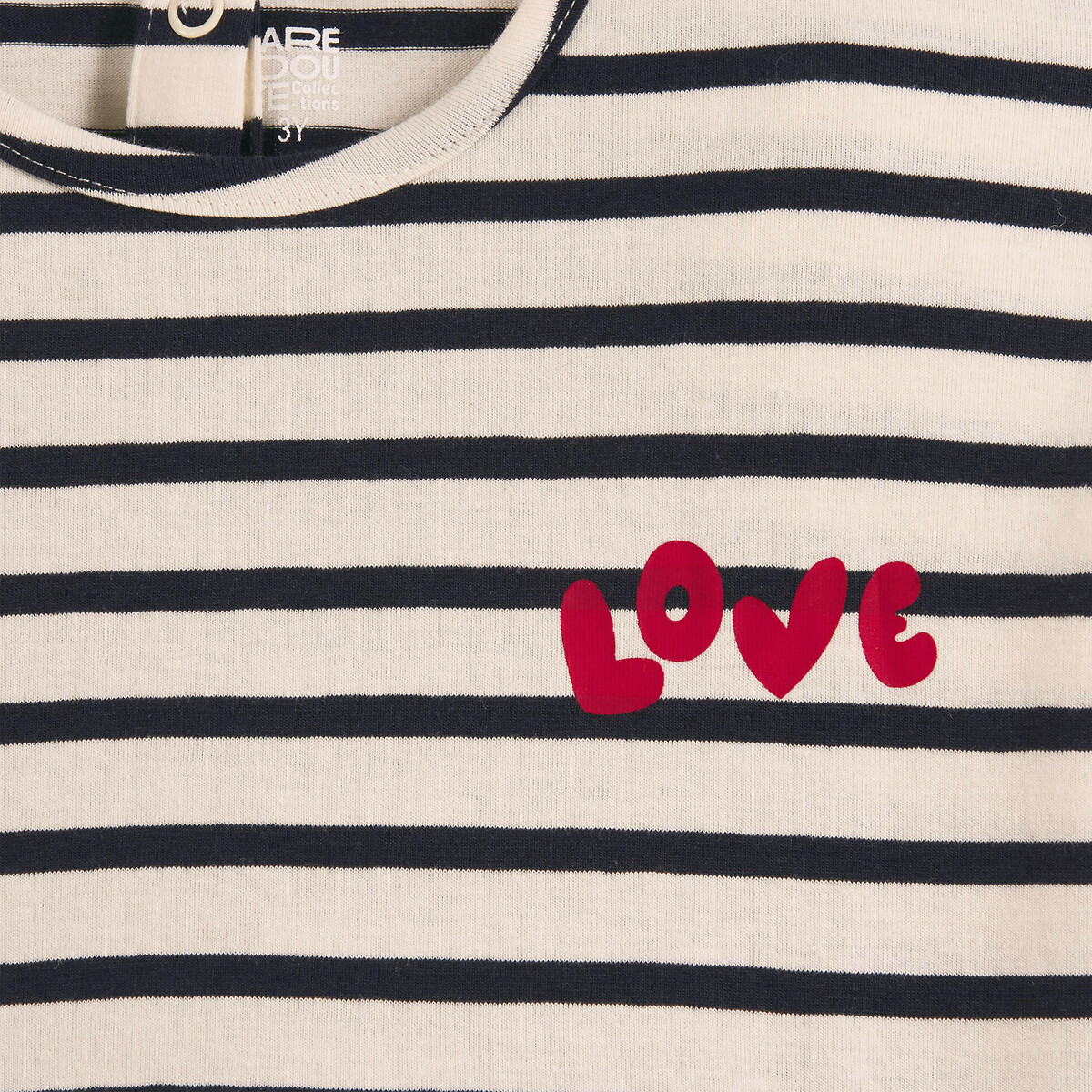 Striped Dress and Plain Leggings Outfit striped + navy, LA REDOUTE COLLECTIONS