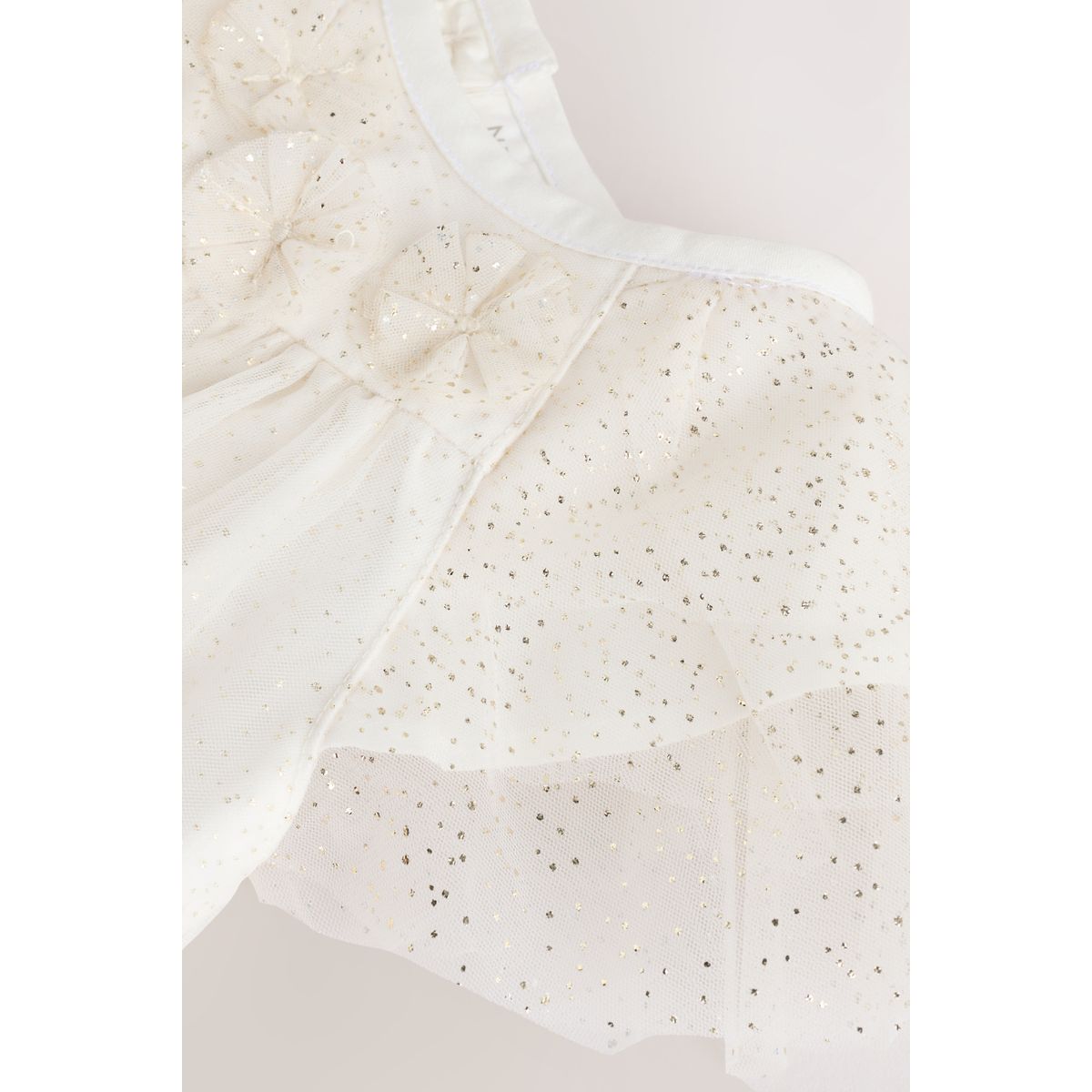 Robe bébé en tulle à volant scintillant maille blanche, NEXT