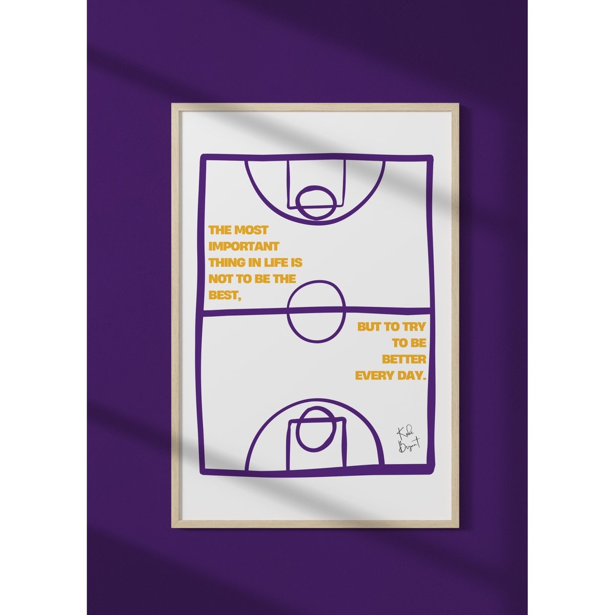 Affiche Kobe Bryant - Citation motivante blanc, L'AFFICHERIE