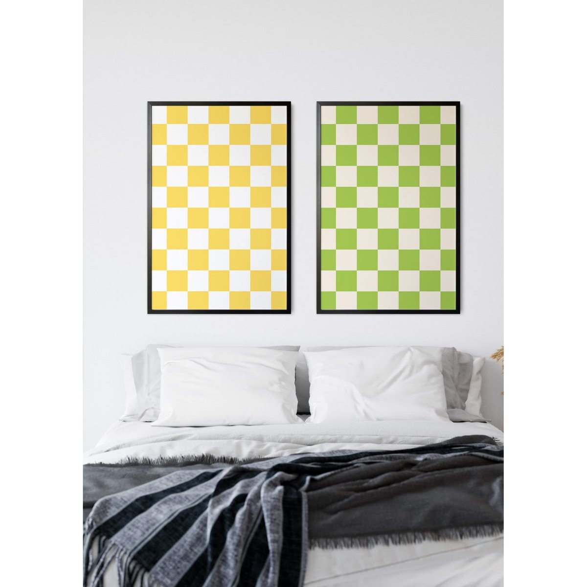 Affiche Damier Vert blanc, L'AFFICHERIE